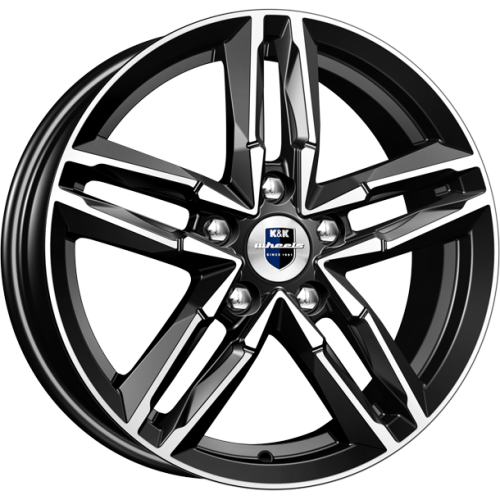 Колесный диск K&K Sayan 6x16/5x110 D63.35 ET45 Черный глянцевый с полированными элементами лицевой поверхности купить в Самаре фото №1