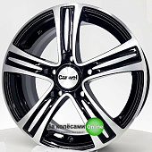 Carwel Лямбда 109 6x15/5x100 D67.1 ET45 Чёрный глянцевый с полированной лицевой частью