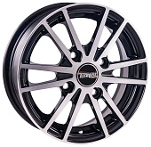 Tech Line 305 4.5x13/4x100 D67.1 ET43 Глянцевый черный с полированной лицевой частью