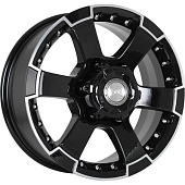 K&K M-56 7x16/6x139.7 D100.1 ET38 Черный глянцевый с полированными элементами лицевой поверхности