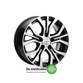 Khomen Wheels KHW1608 (Multivan) 6.5x16/5x120 D65.1 ET51 Глянцевый черный с полированной лицевой частью