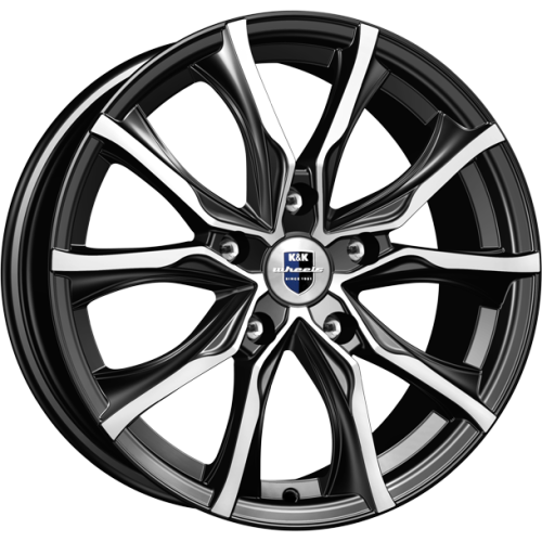 Колесный диск K&K Твист 7.5x17/5x114.3 D67.1 ET50 Черный глянцевый с полированными элементами лицевой поверхности купить в Самаре фото №1