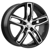 Скад Женева 7x18/5x100 D56.1 ET48 Чёрный глянцевый с полированной лицевой частью