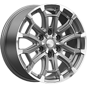 Скад Авилис 8x18/6x139.7 D95.1 ET45 Темно-серый глянцевый с полированной лицевой частью