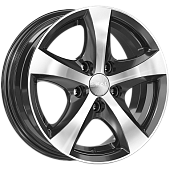 Скад Уран-2 5.5x14/5x114.3 D67.1 ET35 Чёрный глянцевый с полированной лицевой частью