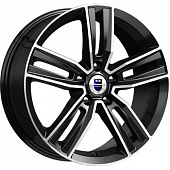 K&K Танаис 7x18/5x114.3 D67.1 ET45 Черный глянцевый с полированными элементами лицевой поверхности