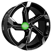 Hengde 5108 9x20/5x112 ET37 D66,45 Clear powder gloss black machined face (HNGD)